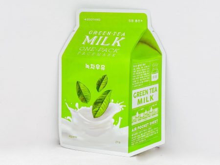 Apieu Face Sheet Mask (Milk One Pack Green Tea   1Pc) Hot on Sale