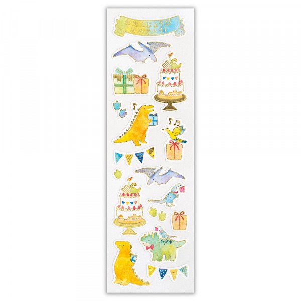 NB Washi Paper Birthday Dinousaurs Stickers Fashion