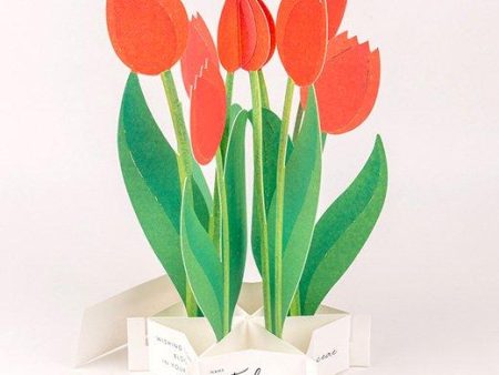 3D Glooming Message Card Tulip Sale