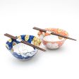 2 Sets Ensembles Cat For Gift In Box Ceramic Bowls & Chopsticks Set Online