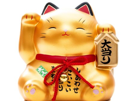 Yakushigama Shiny Jackpot Beckoning Cat Ceramic Coin Bank Hot on Sale