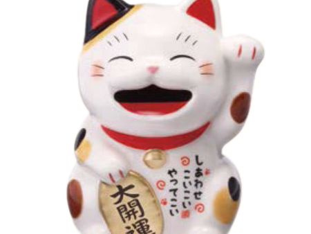 Beckoning Cat Insert Coin Through Mouth Ceramic Coin Bank Discount