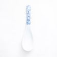 Floral Dyed Pattern Porcelain Soup Spoon Fashion