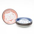 4pcs 11.8cm 2.2cm Cat Wave Pattern For Gift In Box Porcelain Plates Online now