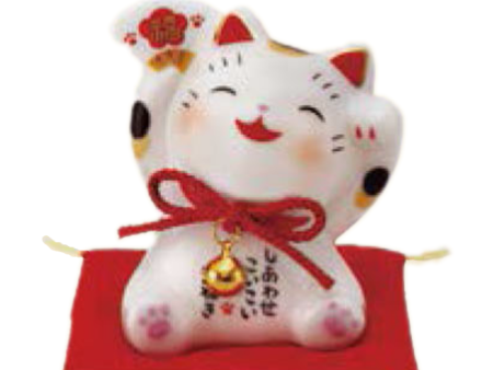 Beckoning Cat With Zabuton Cushion Porcelain Ornament Online Sale