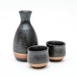 3pcs Line For Gift In Box Ceramic Tokkuri Sake Bottle & Cups For Sale