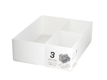 3-Section White Organizer with Compartments Online Sale