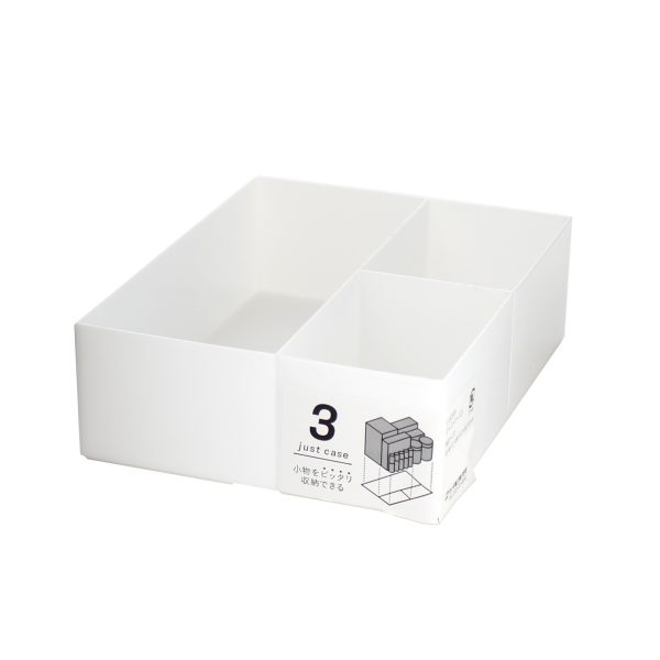 3-Section White Organizer with Compartments Online Sale