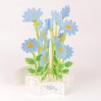 3D Glooming Message Card Blue Daisy Discount