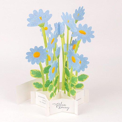 3D Glooming Message Card Blue Daisy Discount