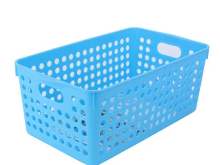 Wide Blue Basket Hot on Sale