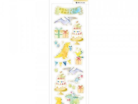 NB Washi Paper Birthday Dinousaurs Stickers Fashion