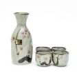 5pcs Plum Blossoms For Gift In Box Ceramic Tokkuri Sake Bottle & Cups Discount