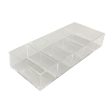 5-Section Clear Storage Tray with Compartments Online now