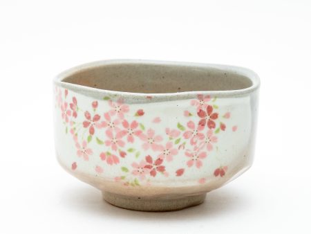 12.5cm Cherry Blossoms For Gift In Box Porcelain Matcha Tea Bowl For Cheap