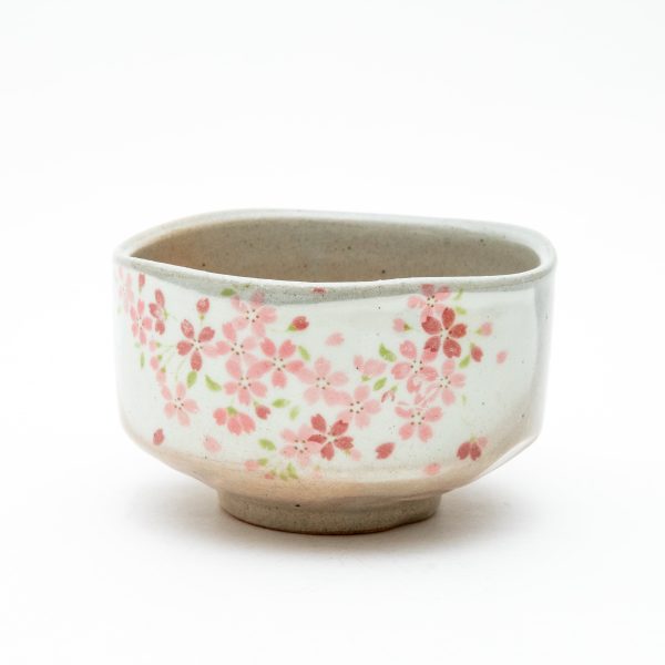 12.5cm Cherry Blossoms For Gift In Box Porcelain Matcha Tea Bowl For Cheap