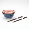 2 Sets Ensembles Cat Wave Pattern For Gift In Box Ceramic Bowls & Spoons Set Sale