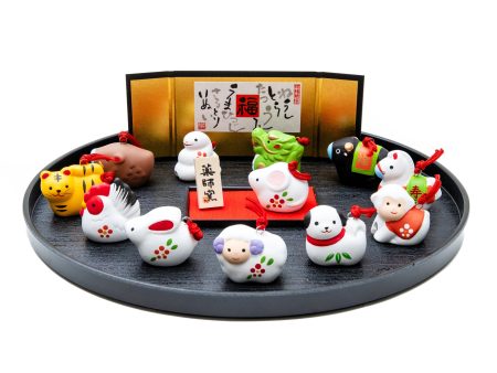 Yakushigama Set Ceramic 12 Zodiac Animals Online now