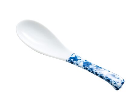 Blue Pattern Flowers Porcelain Soup Spoon For Discount