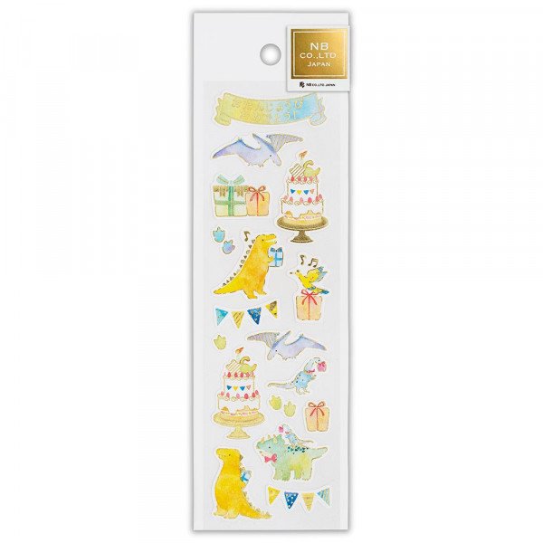 NB Washi Paper Birthday Dinousaurs Stickers Fashion