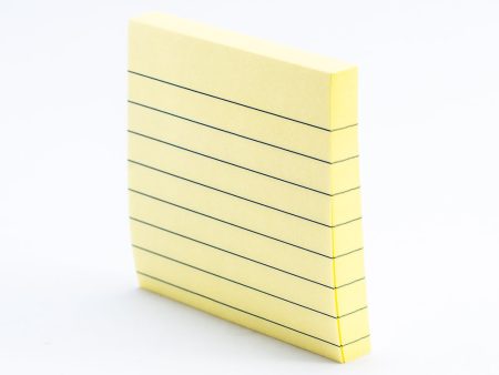 Yellow Lined Sticky Notes (100 sh) Online Hot Sale