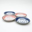 4pcs 11.8cm 2.2cm Cat Wave Pattern For Gift In Box Porcelain Plates Online now