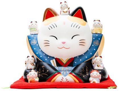 Yakushigama Beckoning Cat & Seven Lucky Gods Coin Bank Sale