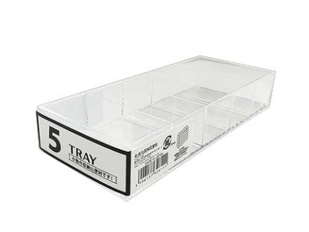 5-Section Clear Storage Tray with Compartments Online now