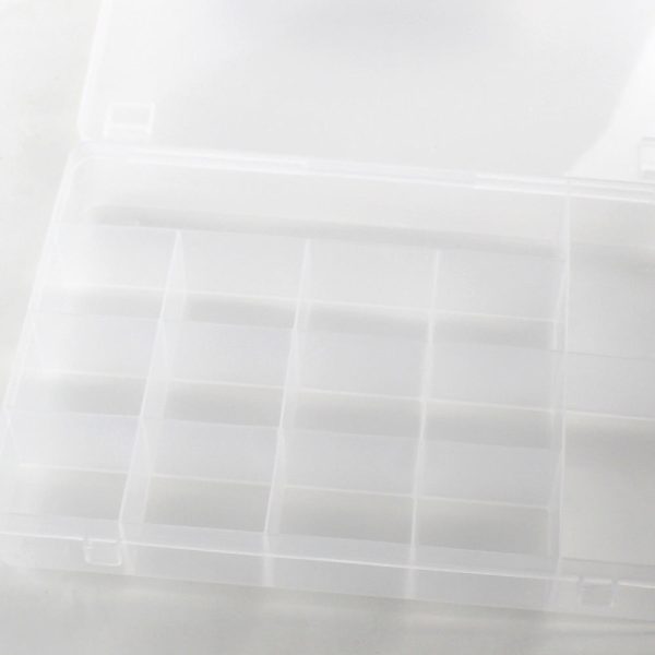 15-Section Semi-Transparent Storage Box with Compartments Online Hot Sale