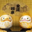 2pcs S Invites Money Daruma Japanese Folding Screen With Display Base Ceramic Ornaments on Sale