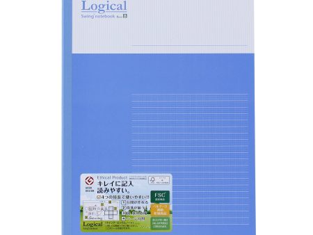 B5 6mm Line Ruled Notebook (Blue) For Discount