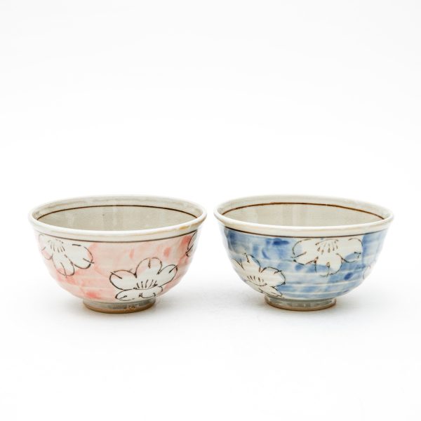 2pcs 12cm 6cm Flowers For Gift In Box Ceramic Rice Bowls Online Sale