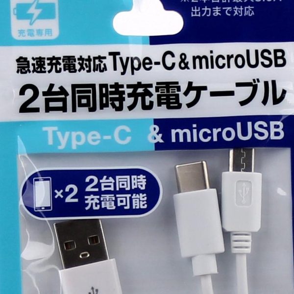 Dual Charge Cable (USB 2 MicroUSB BK*WT) Online