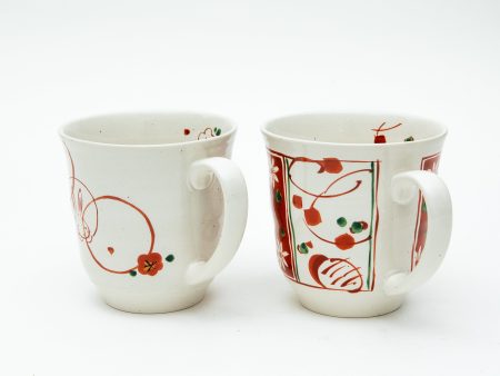 2pcs Rabbits Flowers For Gift In Box Porcelain Mugs Fashion