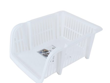 White Stackable Storage Basket Discount