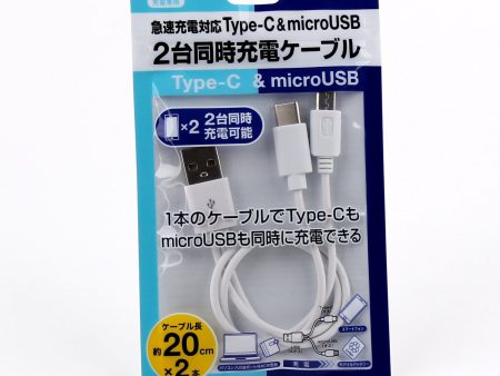 Dual Charge Cable (USB 2 MicroUSB BK*WT) Online