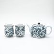 3pcs Flower Line Art For Gift In Box With Tea Strainer Porcelain Japanese Teapot & Teacups Supply