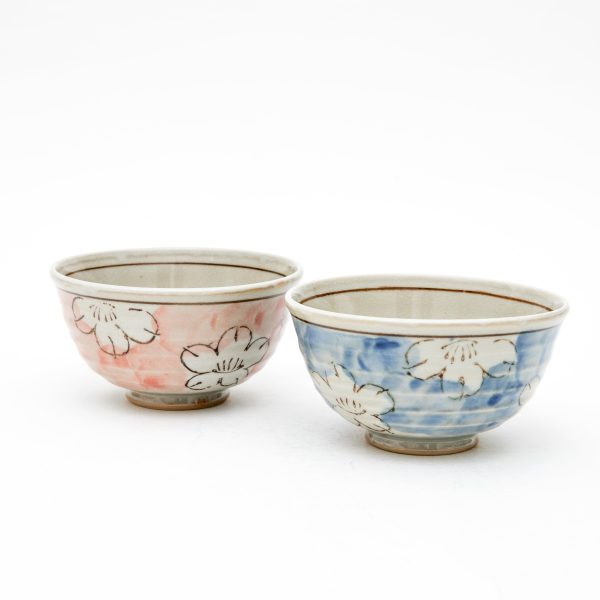 2pcs 12cm 6cm Flowers For Gift In Box Ceramic Rice Bowls Online Sale