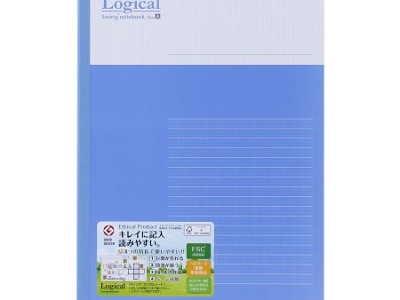 B5 7mm Line Ruled Notebook (Blue) Online Hot Sale