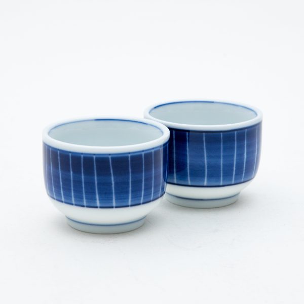 3pcs Tokusa Stripes For Gift In Box Ceramic Tokkuri Sake Bottle & Cups Discount