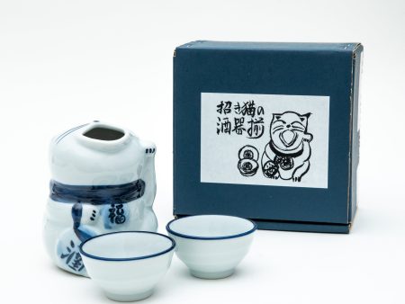 3pcs For Gift In Box Porcelain Tokkuri Sake Bottle & Cups Supply